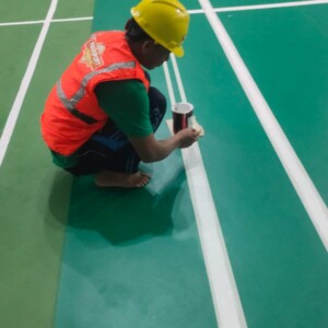 Pengerjaan Lapangan Badminton
