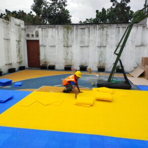 Pengerjaan Lapangan Basket