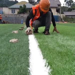 Pengerjaan Lapangan Mini Soccer