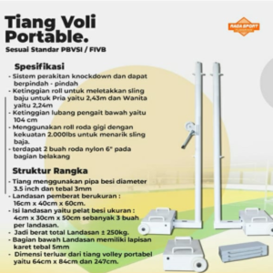 Tiang Net Voli Portable