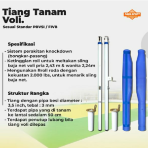 Tiang Net Voli Tanam